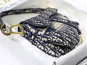 Dior Saddle Oblique Embroidery Blue DM9001 25cm - 6