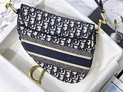Dior Saddle Oblique Embroidery Blue DM9001 25cm - 4