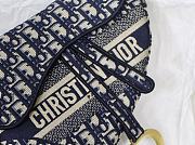 Dior Saddle Oblique Embroidery Blue DM9001 25cm - 5