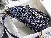 Dior Saddle Oblique Embroidery Blue DM90012 25cm - 6