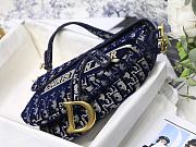 Dior Saddle Oblique Embroidery Blue DM90012 25cm - 5