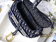 Dior Saddle Oblique Embroidery Blue DM90012 25cm - 4