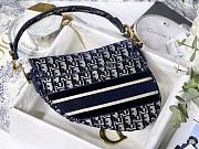 Dior Saddle Oblique Embroidery Blue DM90012 25cm - 2