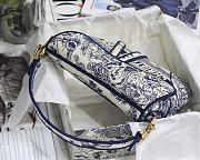 Dior Saddle Oblique Embroidered Blue Tiger M9001 25cm - 2