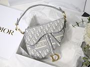 Dior Saddle Oblique Embroidered Gray D M9001 25cm - 1