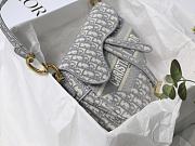 Dior Saddle Oblique Embroidered Gray D M9001 25cm - 5
