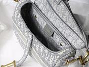 Dior Saddle Oblique Embroidered Gray D M9001 25cm - 3