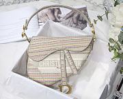 Dior Saddle Oblique Embroidered Stripes M9001 25cm - 1