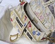 Dior Saddle Oblique Embroidered Hibiscus M9001 25cm - 5