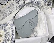 Dior Saddle Bag Original Leather Frosted Rock Gray M9001 25.5cm - 1