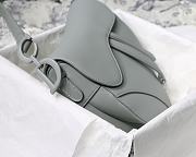 Dior Saddle Bag Original Leather Frosted Rock Gray M9001 25.5cm - 6