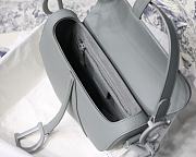Dior Saddle Bag Original Leather Frosted Rock Gray M9001 25.5cm - 4
