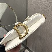 Dior Saddle Bag Original White Canvas 25.5cm - 4