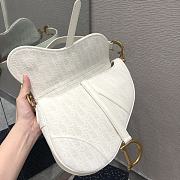 Dior Saddle Bag Original White Canvas 25.5cm - 3