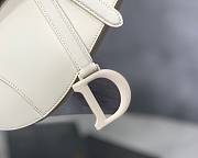 Dior Saddle Bag Original Leather Frosted White M9001 25.5cm - 6