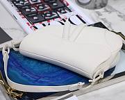 Dior Saddle Bag Original Leather Frosted White M9001 25.5cm - 4