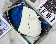 Dior Saddle Bag Original Leather Frosted White M9001 25.5cm - 1