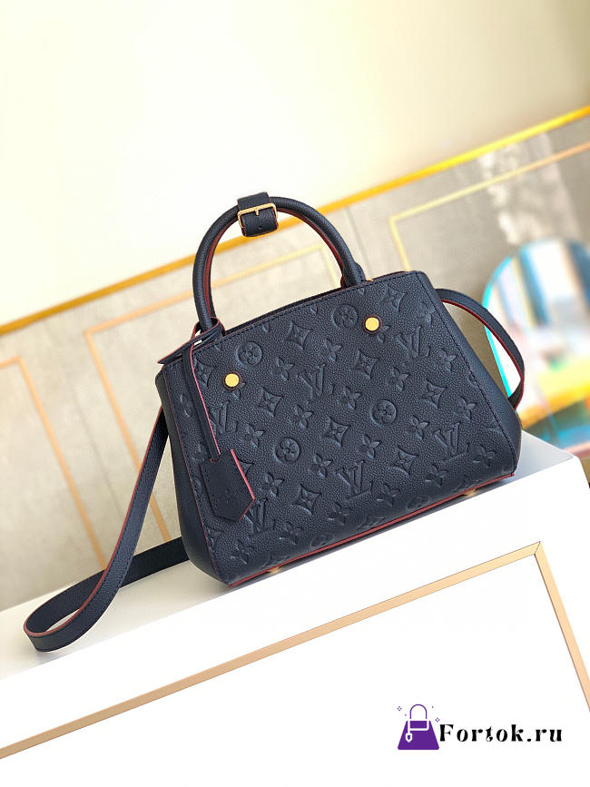 Louis Vuitton Montaigne BB Monogram Empreinte Marine Rouge/ Black M42747 29cm - 1