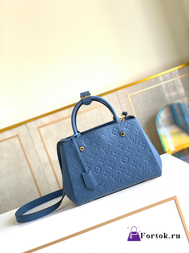Louis Vuitton Montaigne BB Monogram Empreinte Blue M44314 29cm - 1