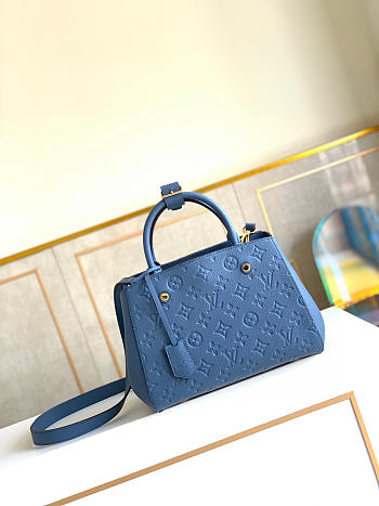 Louis Vuitton Montaigne BB Monogram Empreinte Blue M44314 29cm