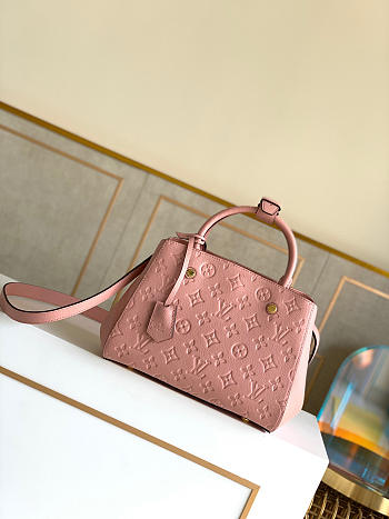 Louis Vuitton Montaigne BB Monogram Empreinte Pink Nude M44123 29cm