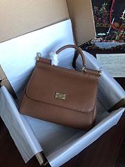 Dolce & Gabbana Sicily Small Leather Brown 25cm - 1