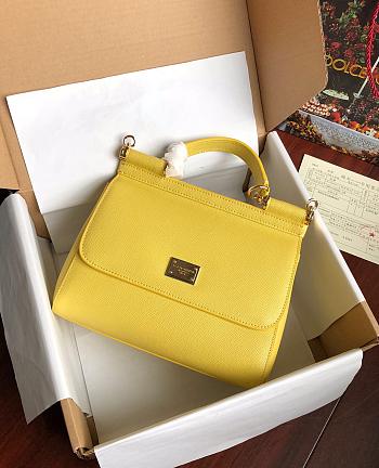 Dolce & Gabbana Sicily Small Leather Yellow 25cm