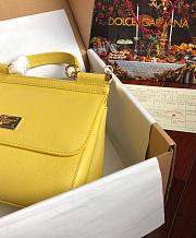Dolce & Gabbana Sicily Small Leather Yellow 25cm - 2