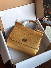 Dolce & Gabbana Sicily Small Leather Gold 25cm - 1