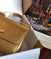 Dolce & Gabbana Sicily Small Leather Gold 25cm - 2
