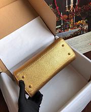 Dolce & Gabbana Sicily Small Leather Gold 25cm - 4