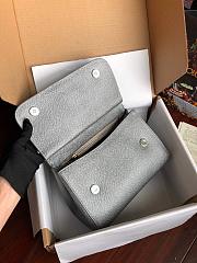 Dolce & Gabbana Sicily Small Leather Silver 25cm - 4