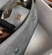 Dolce & Gabbana Sicily Small Leather Silver 25cm - 2