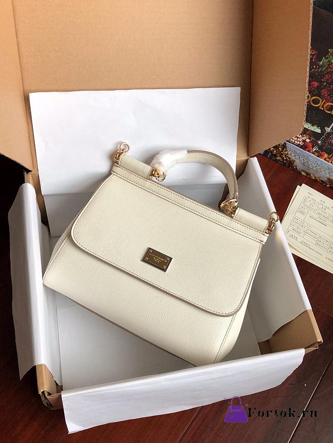 Dolce & Gabbana Sicily Small Leather White 25cm - 1