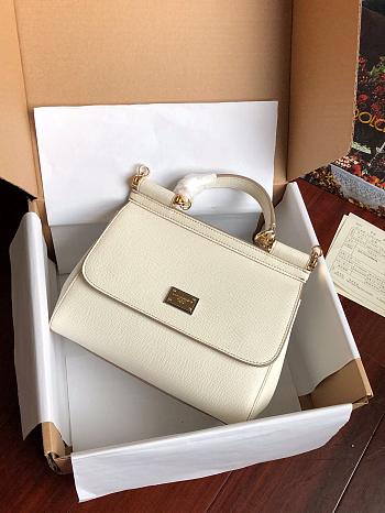 Dolce & Gabbana Sicily Small Leather White 25cm