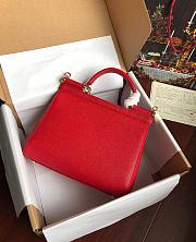  Dolce & Gabbana Sicily Small Leather Red 25cm - 5