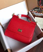  Dolce & Gabbana Sicily Small Leather Red 25cm - 1