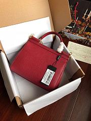 Dolce & Gabbana Sicily Small Leather Red Wine 25cm - 5