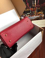 Dolce & Gabbana Sicily Small Leather Red Wine 25cm - 4