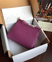 Dolce & Gabbana Sicily Small Leather Purple 25cm - 5