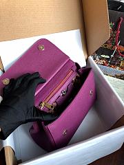 Dolce & Gabbana Sicily Small Leather Purple 25cm - 4