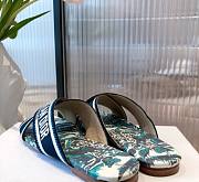 Dior Blue Palms Embroidered Cotton - 3