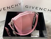 Givenchy Antigona Lock G-shaped Lambskin Pink 20cm - 3