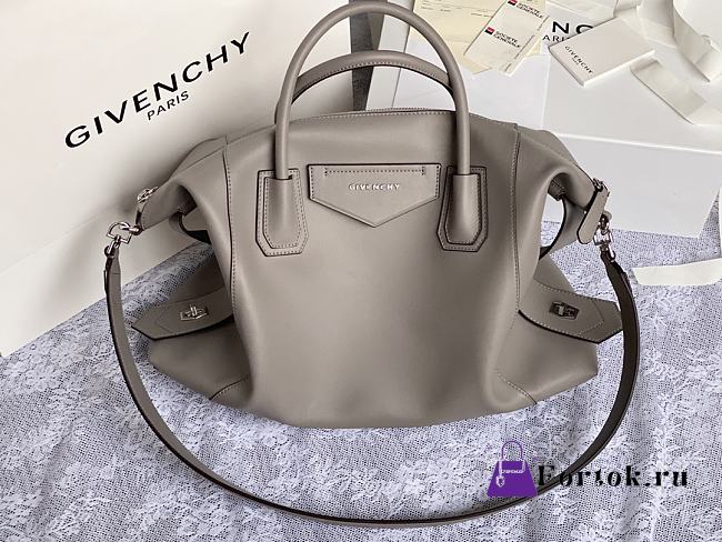Givenchy Medium Antigona Soft Elephant Gray ZP17500 45cm - 1