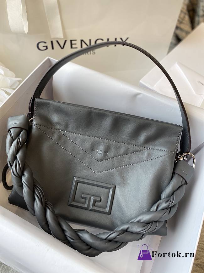 Givenchy Handbag Gray Leather ID93 0210 27cm - 1