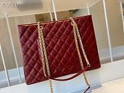 Chanel Original Lather Shopping Bag Red AS6611 35cm - 3