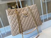 Chanel Original Lather Shopping Bag Beige AS6611 35cm - 5