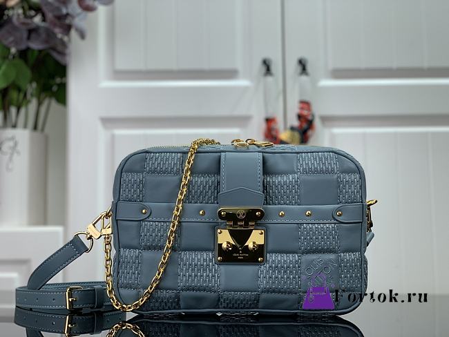 Louis Vuitton Trocadéro MM Damier S-lock Teal Blue M59114 25.5cm - 1