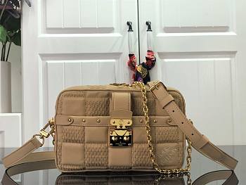 Louis Vuitton Trocadéro MM Damier S-lock Tan M59116 22cm