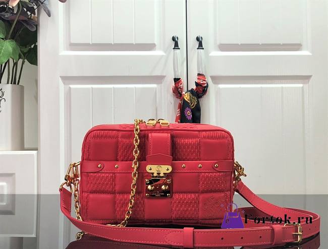 Louis Vuitton Trocadéro MM Damier S-lock Red M59116 22cm - 1